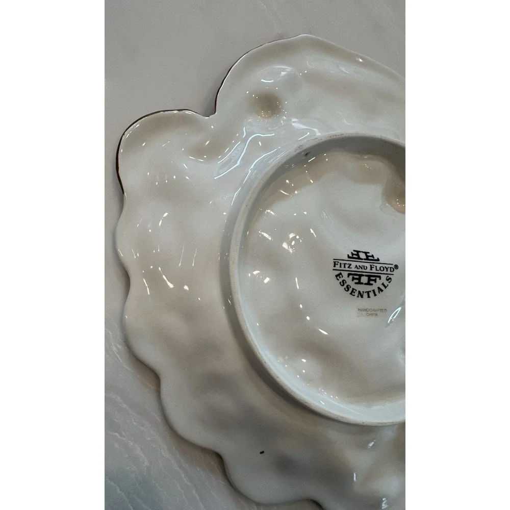Fitz & Floyd Santa Face Plate Cookie Candy Dish Christmas Essentials